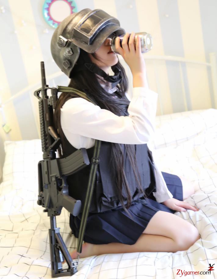 绝地求生美女真人吃鸡装扮CosPlay美图15